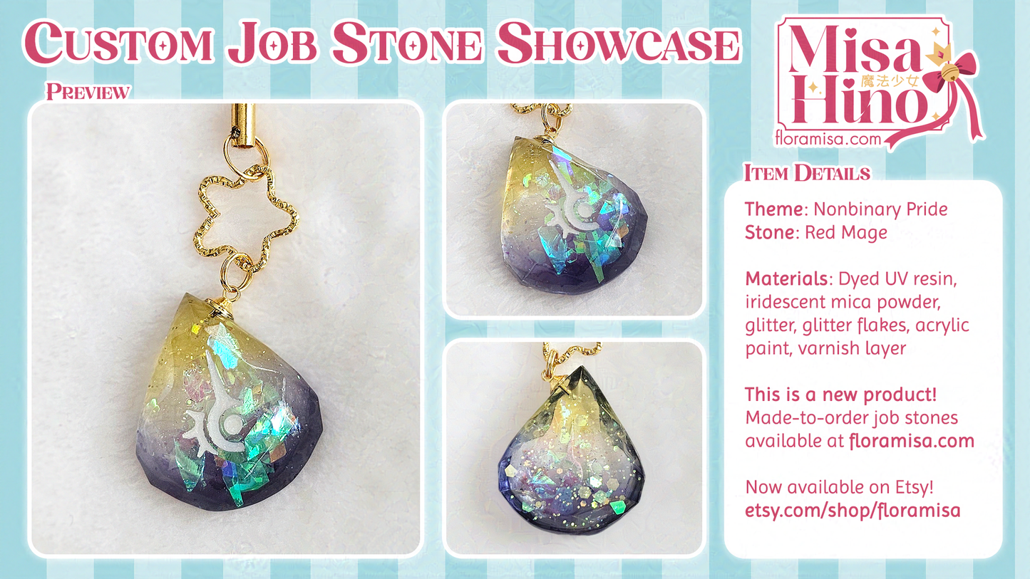 Nonbinary Pride Job Stone