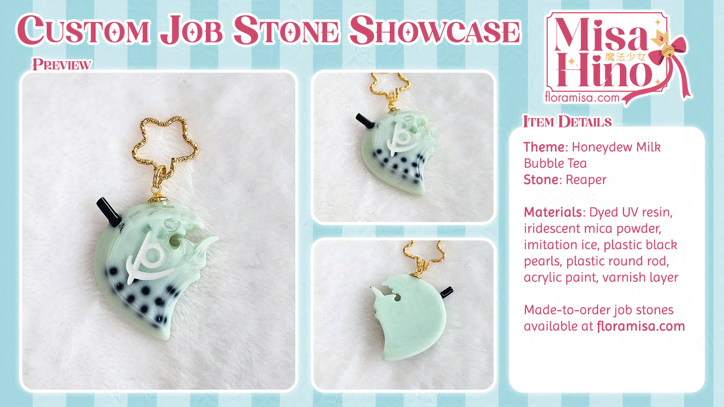 Honeydew Milk Bubble Tea Job Stone