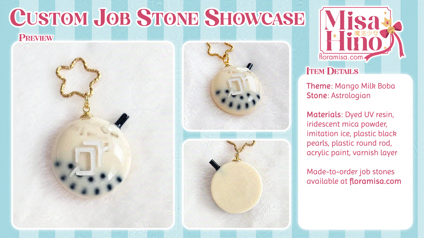 Mango Milk Bubble Tea Job Stone