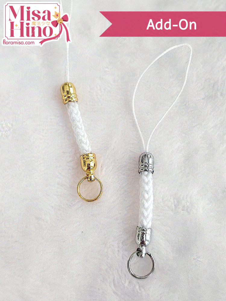 [ADD-ON] Braided White Cellphone Strap