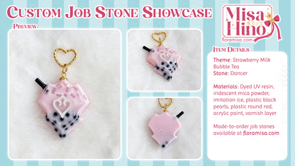 Strawberry Milk Bubble Tea Job Stone